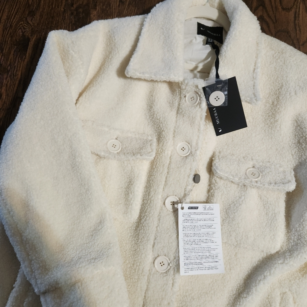 Muubaa NWT Portia Longline Faux Fur Shacket Women’s US 8 (UK 12) - Picture 3 of 10